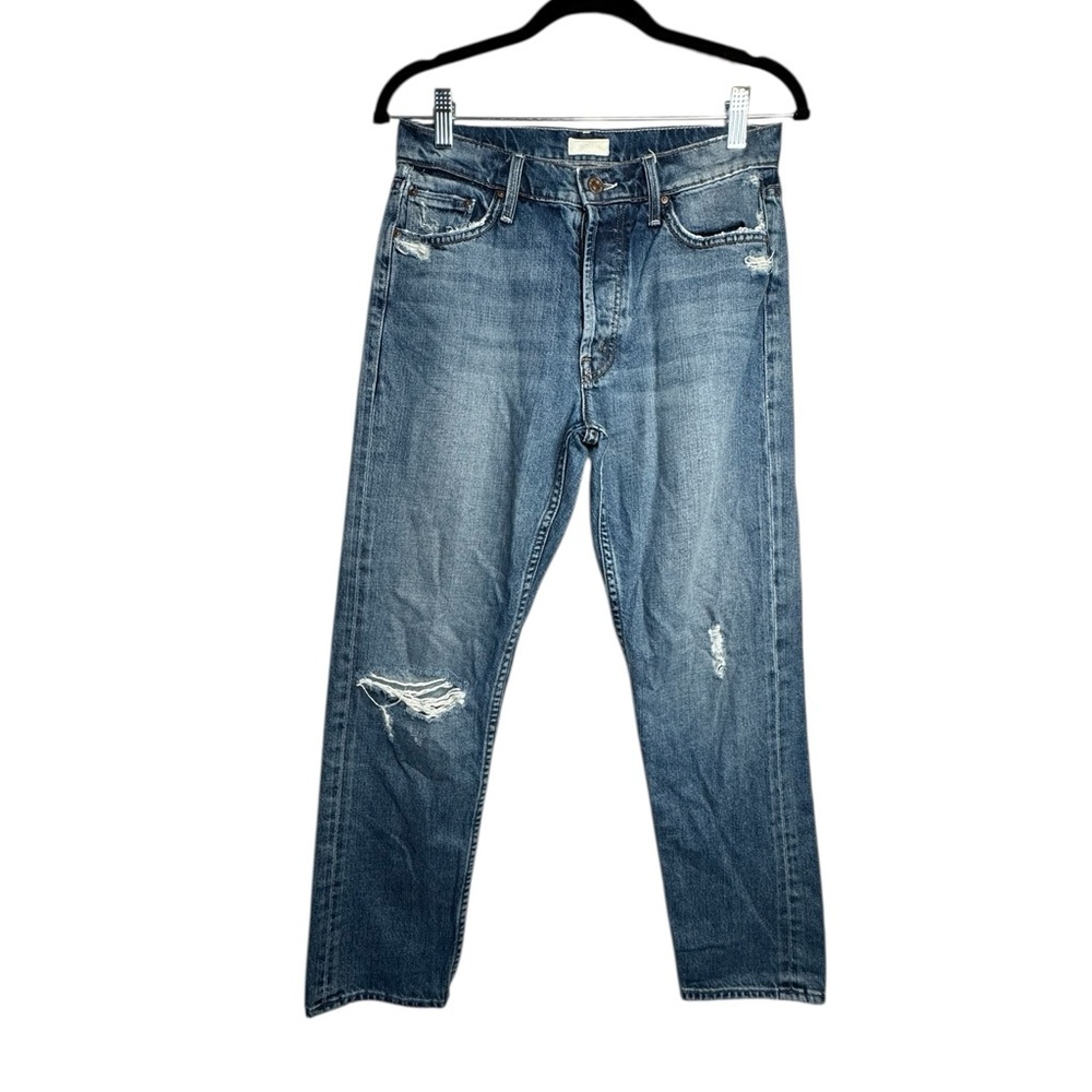 Mother The Cheeky in Twice As Nice Non-stretch Tapered Crop Jeans 26